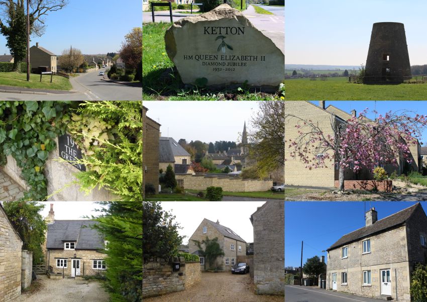 ketton the green and empingham road collage